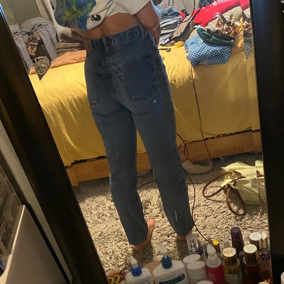 vintage high waisted straight leg jeans - Picture 6 of 9